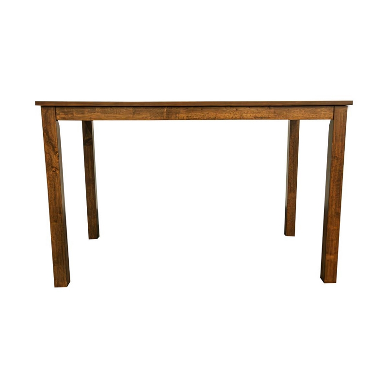 Zory 5pc Dining Table Set- 4 Padded Chairs- Beige Burlap- Brown Wood