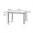 Zory 5pc Dining Table Set- 4 Padded Chairs- Beige Burlap- Brown Wood