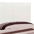 Leatherette Platform Style Queen Size Bed with Tapered Block Feet- White