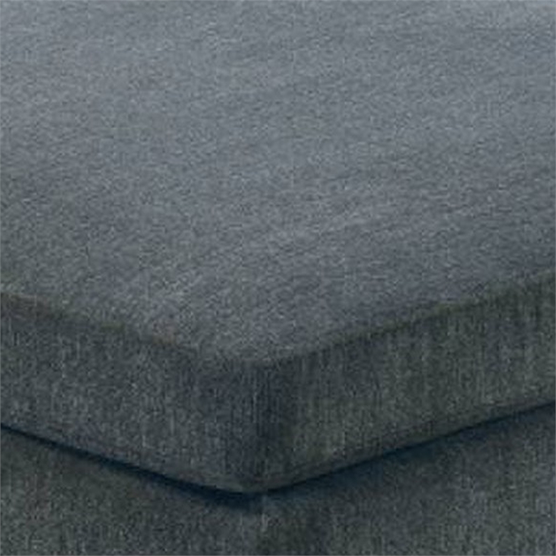 37 Inches Fabric Upholstered Wooden Ottoman- Gray