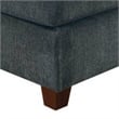 37 Inches Fabric Upholstered Wooden Ottoman- Gray