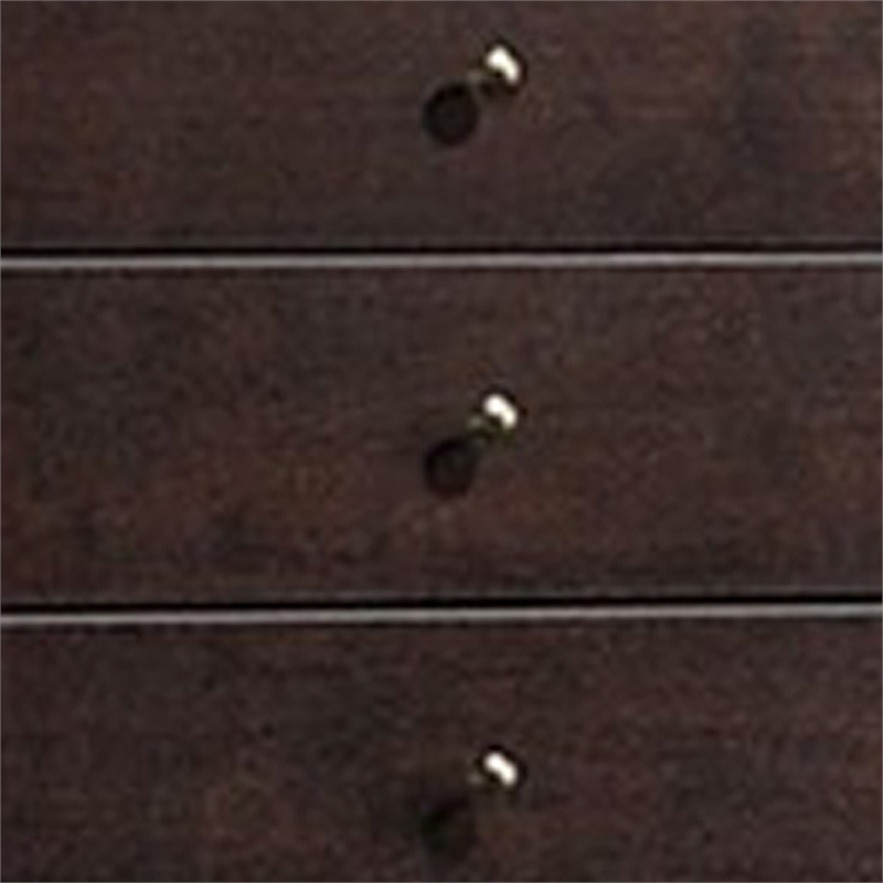 Transitional Wooden Chest with Five Spacious Drawers- Brown