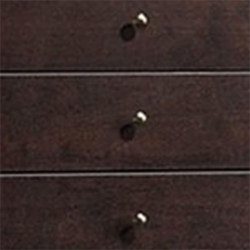Transitional Wooden Chest with Five Spacious Drawers- Brown