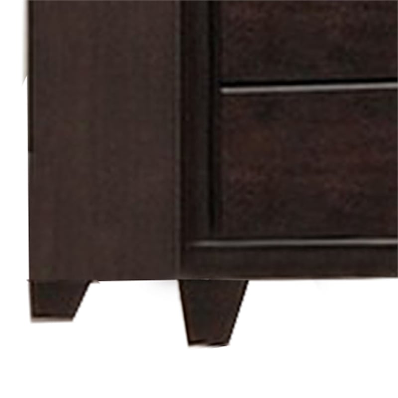 Transitional Wooden Chest with Five Spacious Drawers- Brown