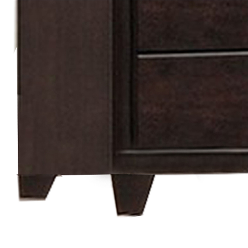 Transitional Wooden Chest with Five Spacious Drawers- Brown
