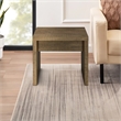 Nette 24 Inch End Table with Rough Hewn Saw Marks- Wood- Natural Brown
