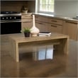 Nette 47 Inch Coffee Table with Rough Hewn Saw Marks- Wood- Natural Brown