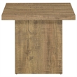 Zet 24 Inch Square End Table with Oversized Block Base- Mango Brown