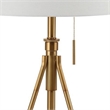 32-37 Inch Table Lamp- Adjustable Height- Modern Tripod Legs- Metal- Gold