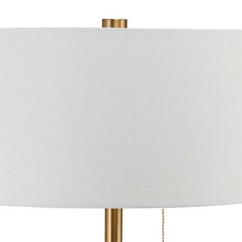 32-37 Inch Table Lamp- Adjustable Height- Modern Tripod Legs- Metal- Gold
