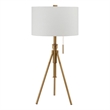 32-37 Inch Table Lamp- Adjustable Height- Modern Tripod Legs- Metal- Gold