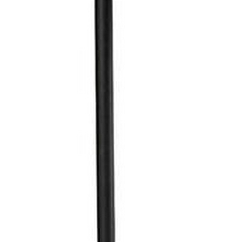 24 Inch Table Lamp- Angled Stem- Round Base- Metal- Black- Antique Gold