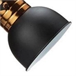 24 Inch Table Lamp- Angled Stem- Round Base- Metal- Black- Antique Gold
