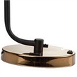 24 Inch Table Lamp- Angled Stem- Round Base- Metal- Black- Antique Gold