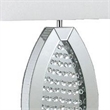 30 Inch Table Lamp- Acrylic Crystal- Rectangular Shade- Curved- Silver