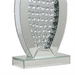 30 Inch Table Lamp- Acrylic Crystal- Rectangular Shade- Curved- Silver