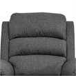 Fery 36 Inch Manual Recliner Chair- Gray Burlap- Cushioned Seat- Solid Wood