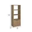 Tag 71 Inch Media Tower with 3 Shelves- 2 Doors- MDF Wood- Mango Brown