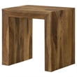 Ody 22 Inch Side End Table- U Shaped- Sheesham Wood- Auburn Brown Finish