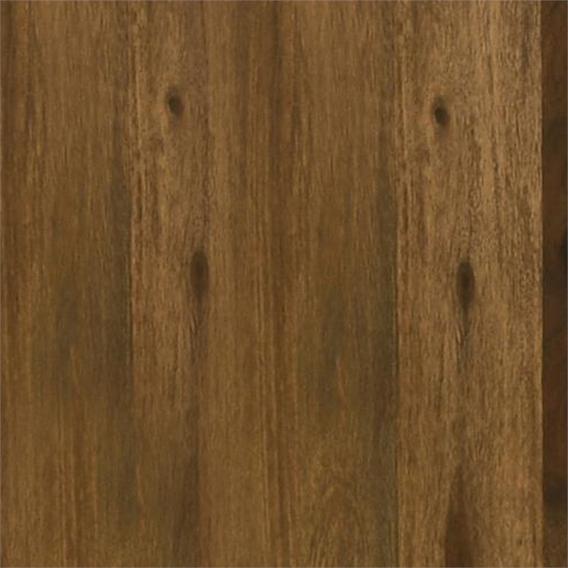 Ody 22 Inch Side End Table- U Shaped- Sheesham Wood- Auburn Brown Finish