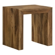 Ody 22 Inch Side End Table- U Shaped- Sheesham Wood- Auburn Brown Finish