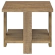 Dew 24 Inch Side End Table with Lower Shelf- Engineered Wood- Mango Brown