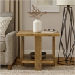 Dew 24 Inch Side End Table with Lower Shelf- Engineered Wood- Mango Brown