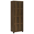 Sac 71 Inch Media Pier Tower with 3 Shelves and Cabinet- Dark Pine Wood