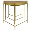 3 Piece Nesting End Table Set- Half Moon Tabletops- Mango Wood- Brown