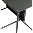 3 Piece Nesting End Tables with Sled Base- Rectangular- Gray Black Metal