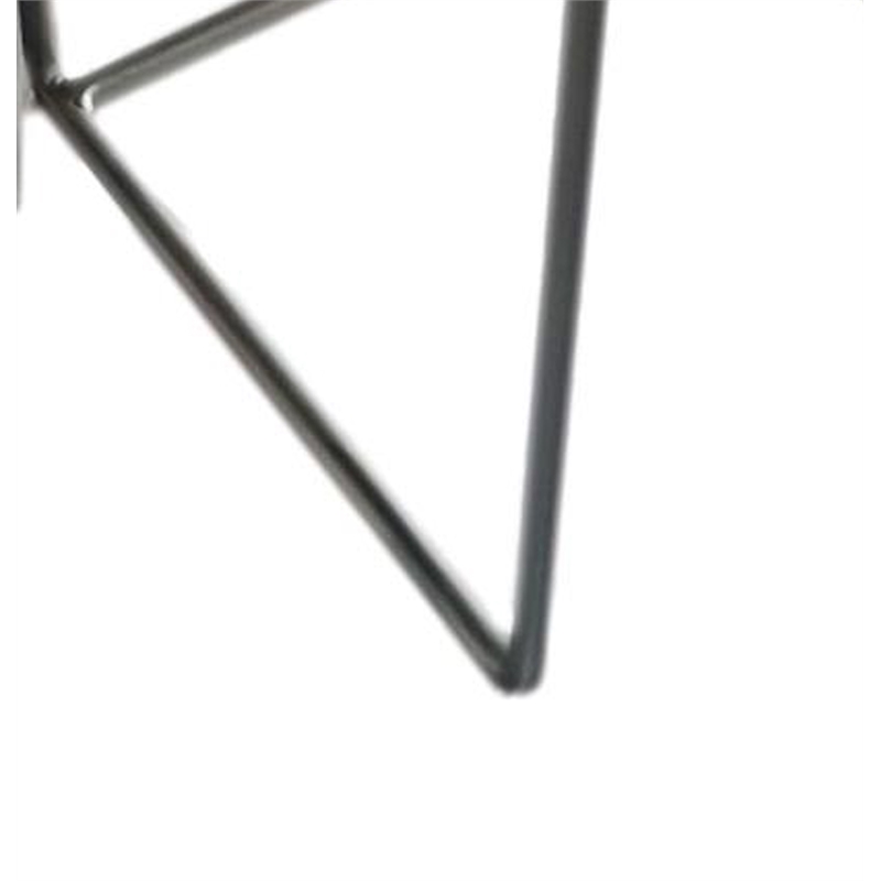 3 Piece Nesting End Tables with Sled Base- Rectangular- Gray Black Metal