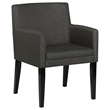 Kinza 24 Inch Armchair Set of 2- Gray- Cushioned Seat- Wood Block Legs