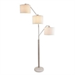 83 Inch Floor Lamp- AdjusFloor- 3 Level Design- Marble- Metal- Silver