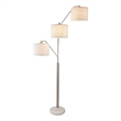 83 Inch Floor Lamp- AdjusFloor- 3 Level Design- Marble- Metal- Silver