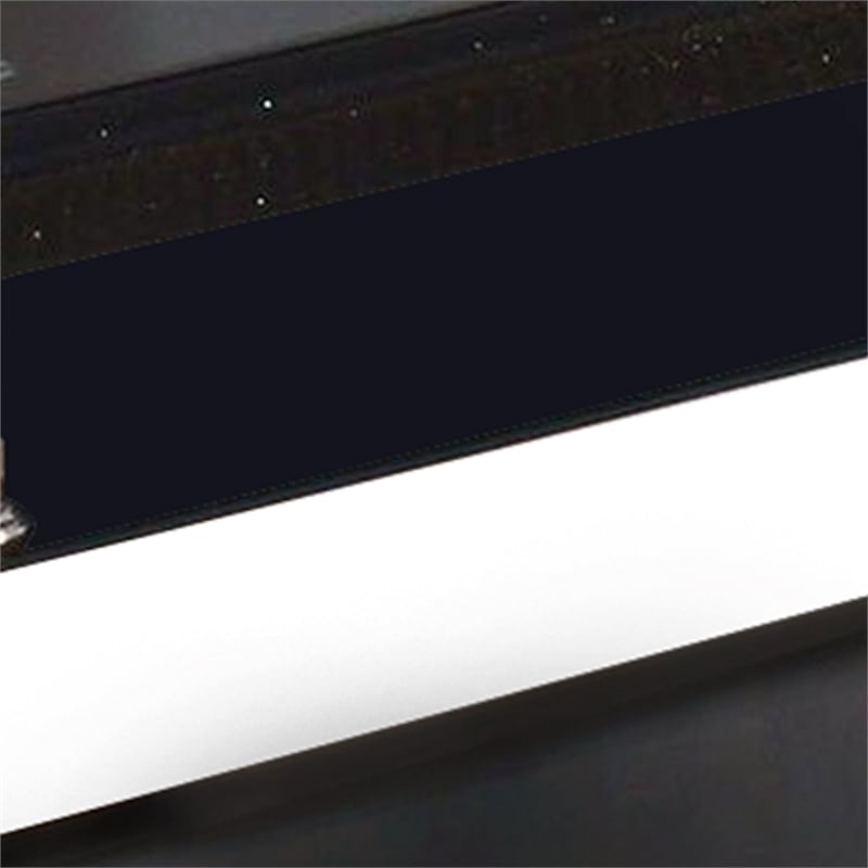 60 Inch TV Entertainment Console- Long Glass Media Shelf- Chrome Accents