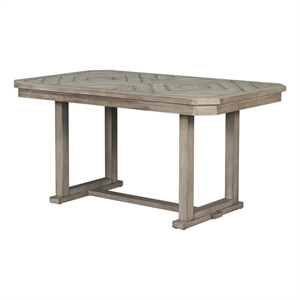 Lais 60 Inch Dining Table- Rectangular- Diamond Wood Grain Pattern- Gray