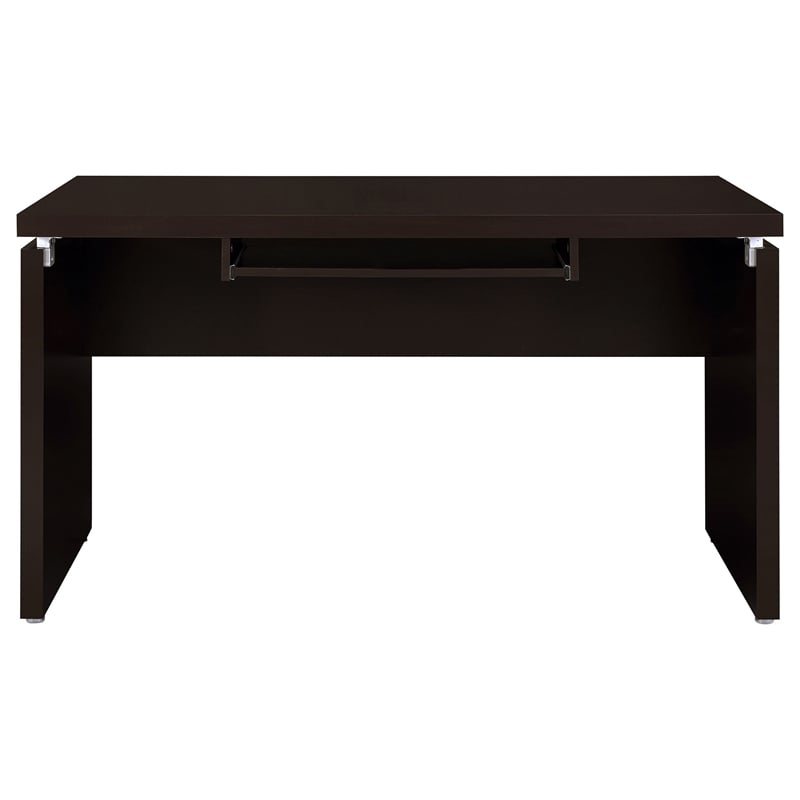 Niti 83 Inch Computer Office Desk- L Shape- Slide Out Keyboard Tray- Brown