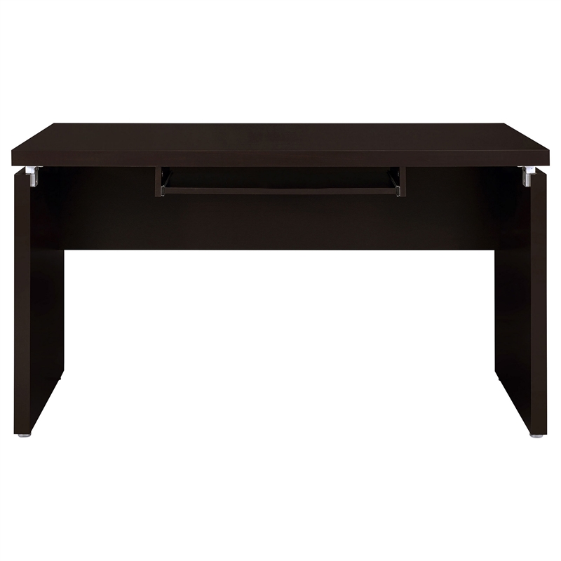 Niti 2 Piece Home Office L Desk with File Cabinet- Keyboard Tray Dark Brown