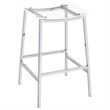 Ani 29 Inch Barstool Set of 2- Acrylic Clear Seat- Footrest- Chrome Metal