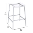 Ani 29 Inch Barstool Set of 2- Acrylic Clear Seat- Footrest- Chrome Metal