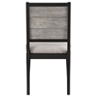 Elina 23 Inch Dining Chair- Set of 2- Plank Style Back- Gray Polyester