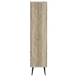 70 Inch Bookcase- 3 Shelves- Vertical Dividers- 2 Drawers- Brown- Gray