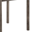 5 Piece Counter Height Table Set with 4 Stools- Beige Fabric- Gray Wood