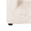 Tye 19 Inch Kids Sofa Chair- White Soft Faux Fur Padded Seat- Round Legs