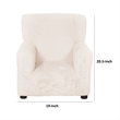 Tye 19 Inch Kids Sofa Chair- White Soft Faux Fur Padded Seat- Round Legs