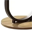 Obin 3 Piece Coffee and End Table Set- Brown MDF- Black U Shape Steel Base