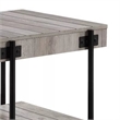Loak 24 Inch Side End Table- Plank Design- Caster Wheels- Brown- Black