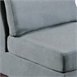 Remy 32 Inch Modular Armless Sofa Chair- Soft Gray Chenille- Solid Wood