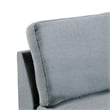 Remy 32 Inch Modular Armless Sofa Chair- Soft Gray Chenille- Solid Wood