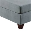 Remy 32 Inch Modular Armless Sofa Chair- Soft Gray Chenille- Solid Wood